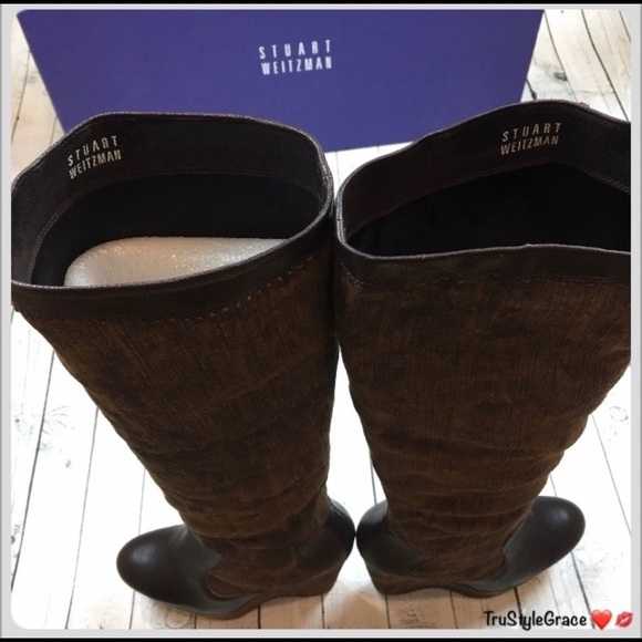 BNIB Stuart Weitzman Kneedeep Platform Wedge Boots - Picture 7 of 8
